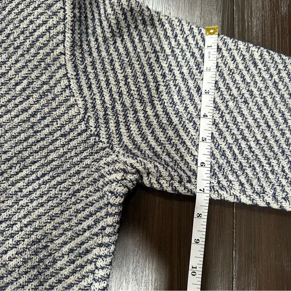 J.Crew Collection Textured Cotton Lady Jacket | NWT | M | Navy White | Fringe - Picture 10 of 15